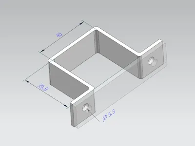 40mm square tube clamp and pressure plate