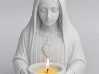 Virgin Mary Candle Holder STL