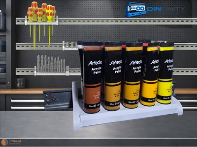 Acrylic Paint Holder | DIN Rail | DIN Infinity
