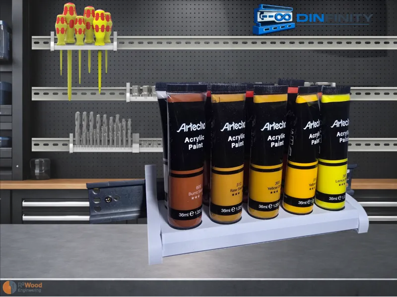 Acrylic Paint Holder | DIN Rail | DIN Infinity