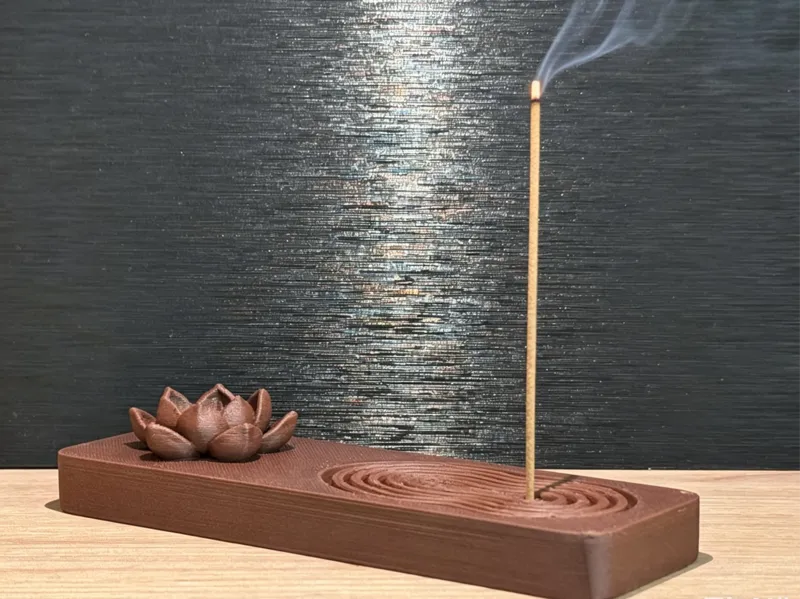 「莲落涟漪」卧香插摆件