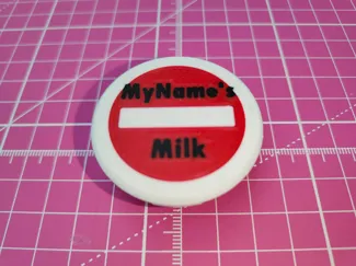 Milk identifier tag - customisable