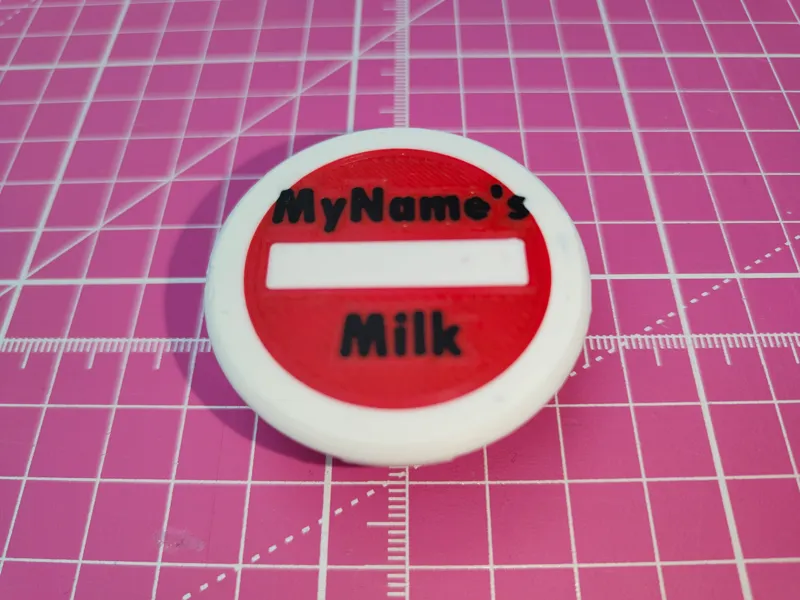 Milk identifier tag - customisable