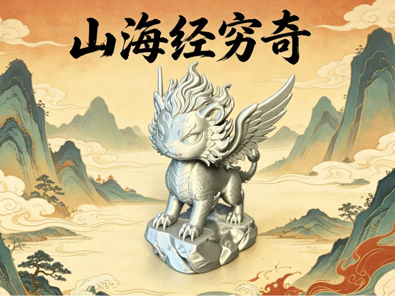 山海经异兽 Q版穷奇 手办摆件