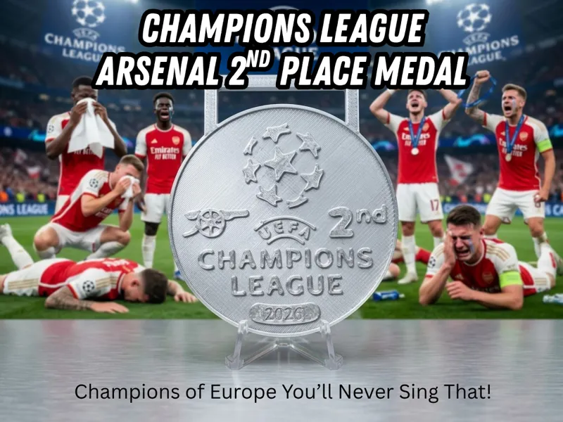 Arsenal 2nd Place Champions League Medal