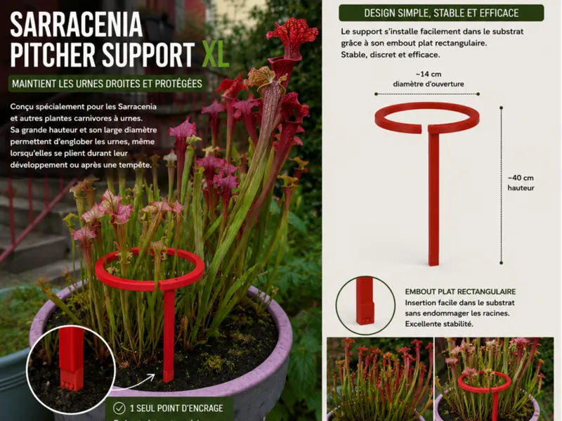 Support pour Sarracenia