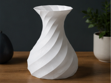 Twisted Polygon Vase – Modern Helix Decor