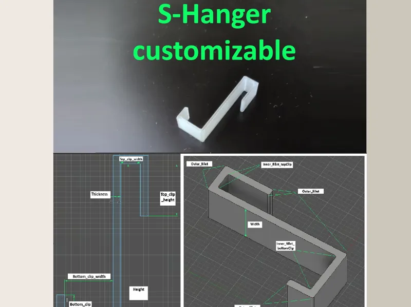 S-hanger customizable
