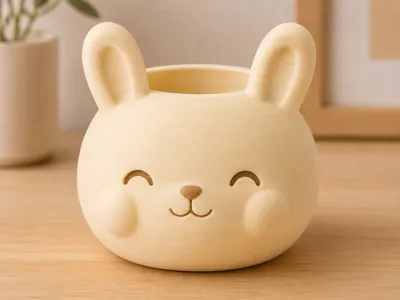 Happy Bunny Head Container