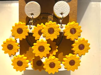 sunflower earrings