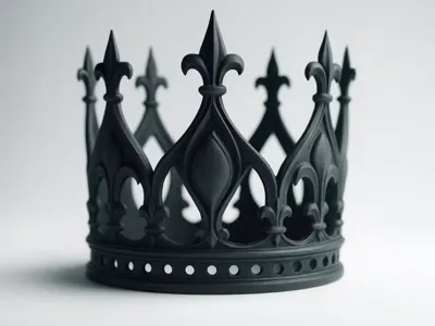 Gothic Crown with Fleur-de-Lis Ornate Royal