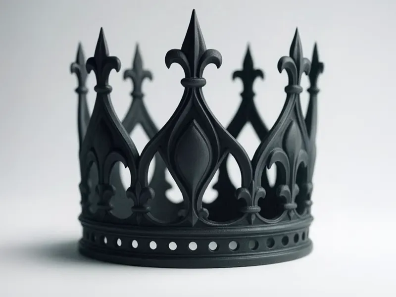 Gothic Crown with Fleur-de-Lis Ornate Royal