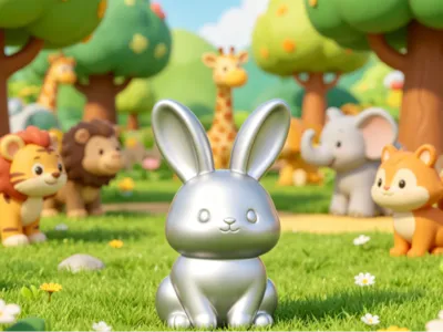 Bunny ornament animal park accessories