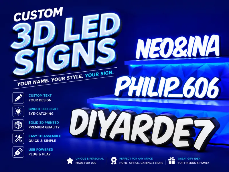 3D LED Community Signs