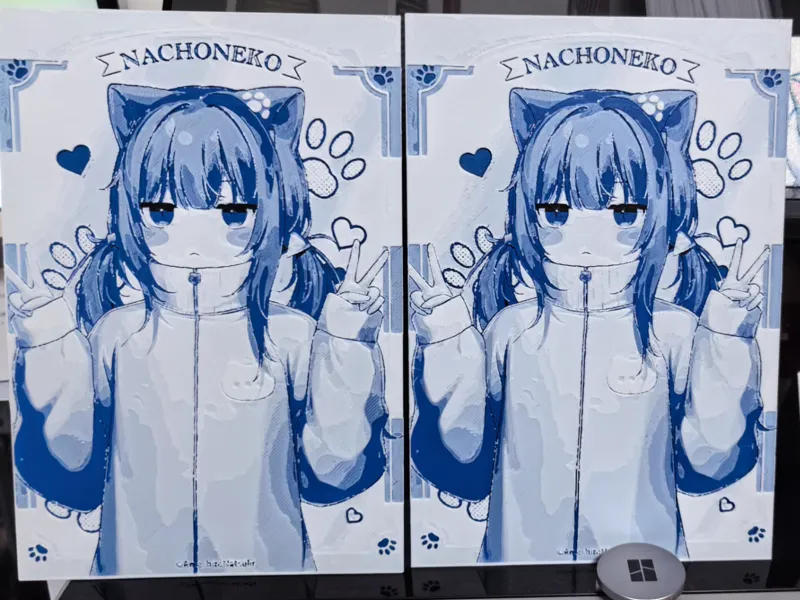 可爱甘城猫猫~彩色版画~
