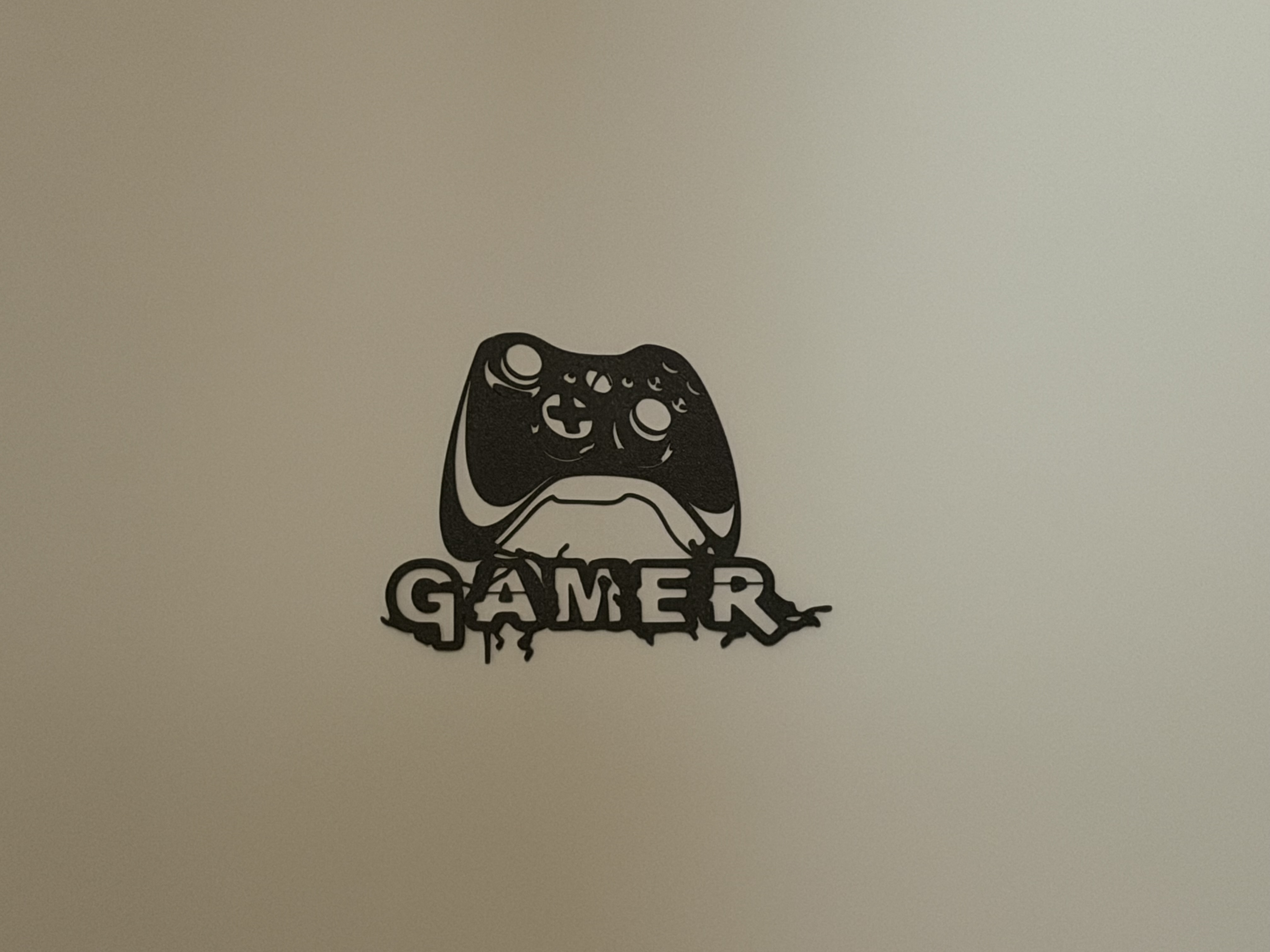 Gamer Logo Wall Art (AR Fixed & Flipped for Textured Plate - Remix)