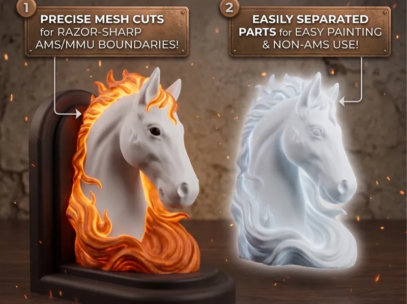 Fire Horse Sculpture & Bookend (AMS/No-AMS)