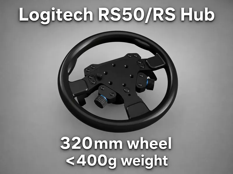 Logitech RS50/RS Hub 320mm round steering wheel