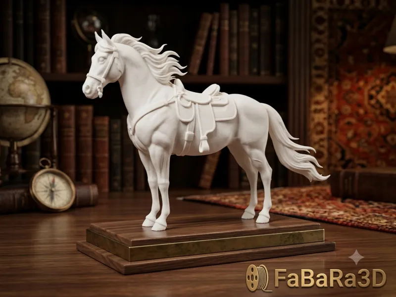 Saddled horse