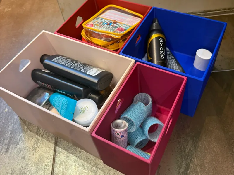 cabinet organizer boxes