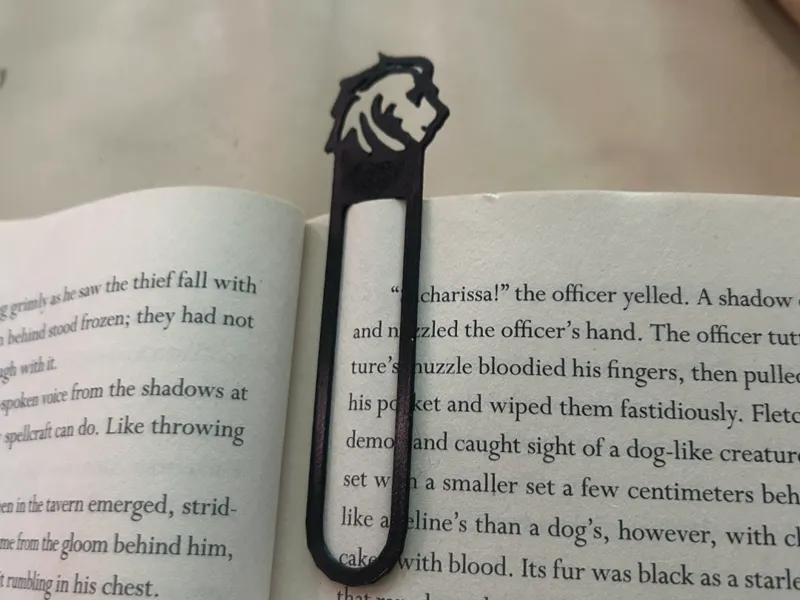 Lion bookmark