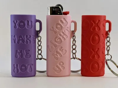 Valentine's Day Bic Lighter Keychains