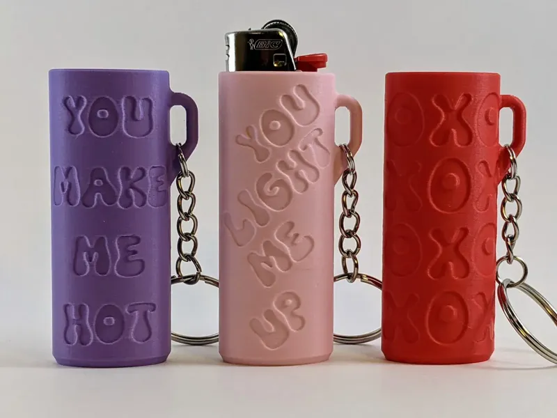 Valentine's Day Bic Lighter Keychains