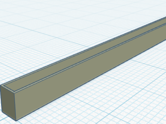 Hollow no top and bottom rectangular prism