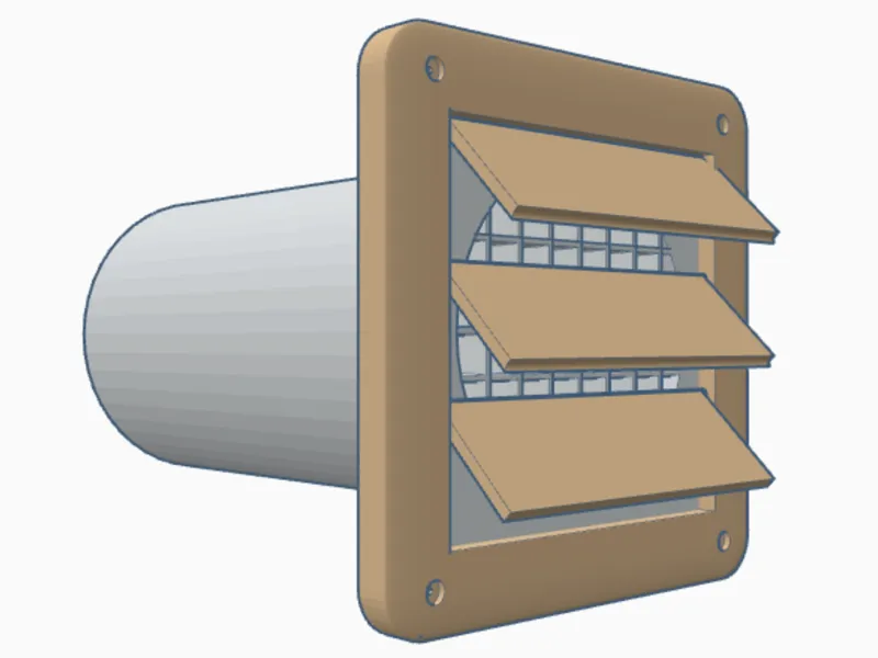 4" Bathroom Fan Exhaust Vent