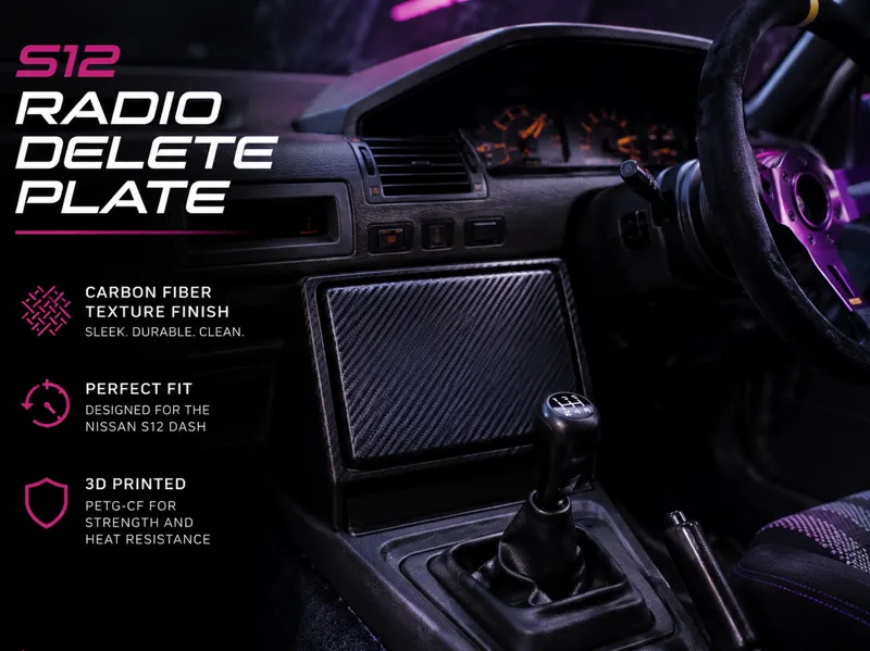 Nissan S12 200SX Radio Delete Plate