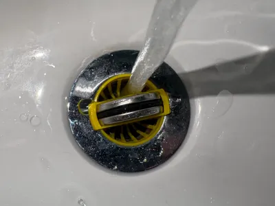 Sink strainer, drain stopper, blocks hair, blocks foreign objects, blocks gold rings