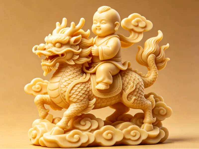 麒麟送福童子｜国风 3D 打印摆件