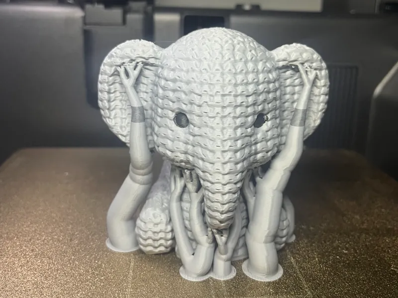 3D Elephant Model (Optimized for Fast Printing)