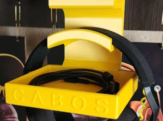 Suporte para fone de ouvido e cabos