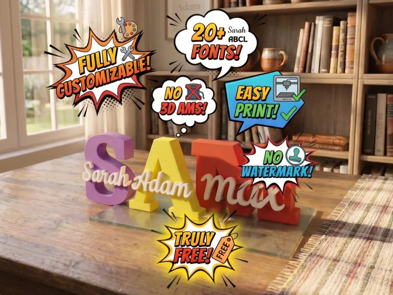 Initials and Name Block Desk plate-No AMS Required