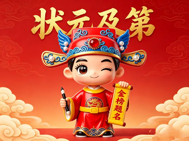 高考状元吉祥摆件 金榜题名桌面装饰