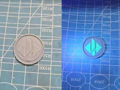 Glow-in-the-dark Hafu Coin (Fast printing, social icebreaker, stall selling tool, even cooler)