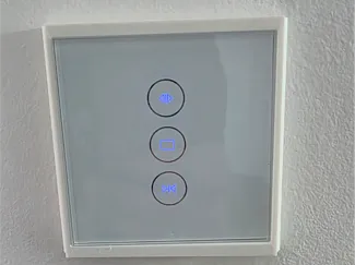 Glass swich plastic frame