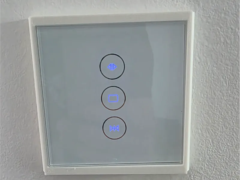 Glass swich plastic frame