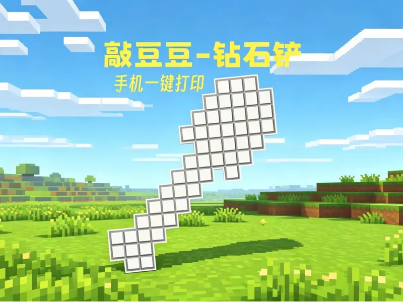 敲豆豆-钻石铲【可手机一键打印】大型拼豆