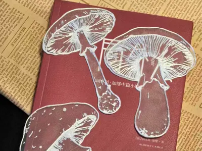 Organza Mushroom Bookmark