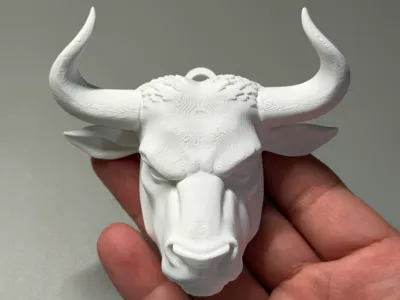 Ox Head Phone Charm