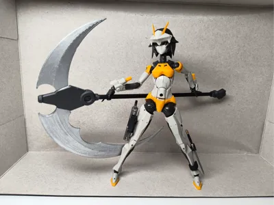 Miniature giant scythe / axe for 1/12 figures