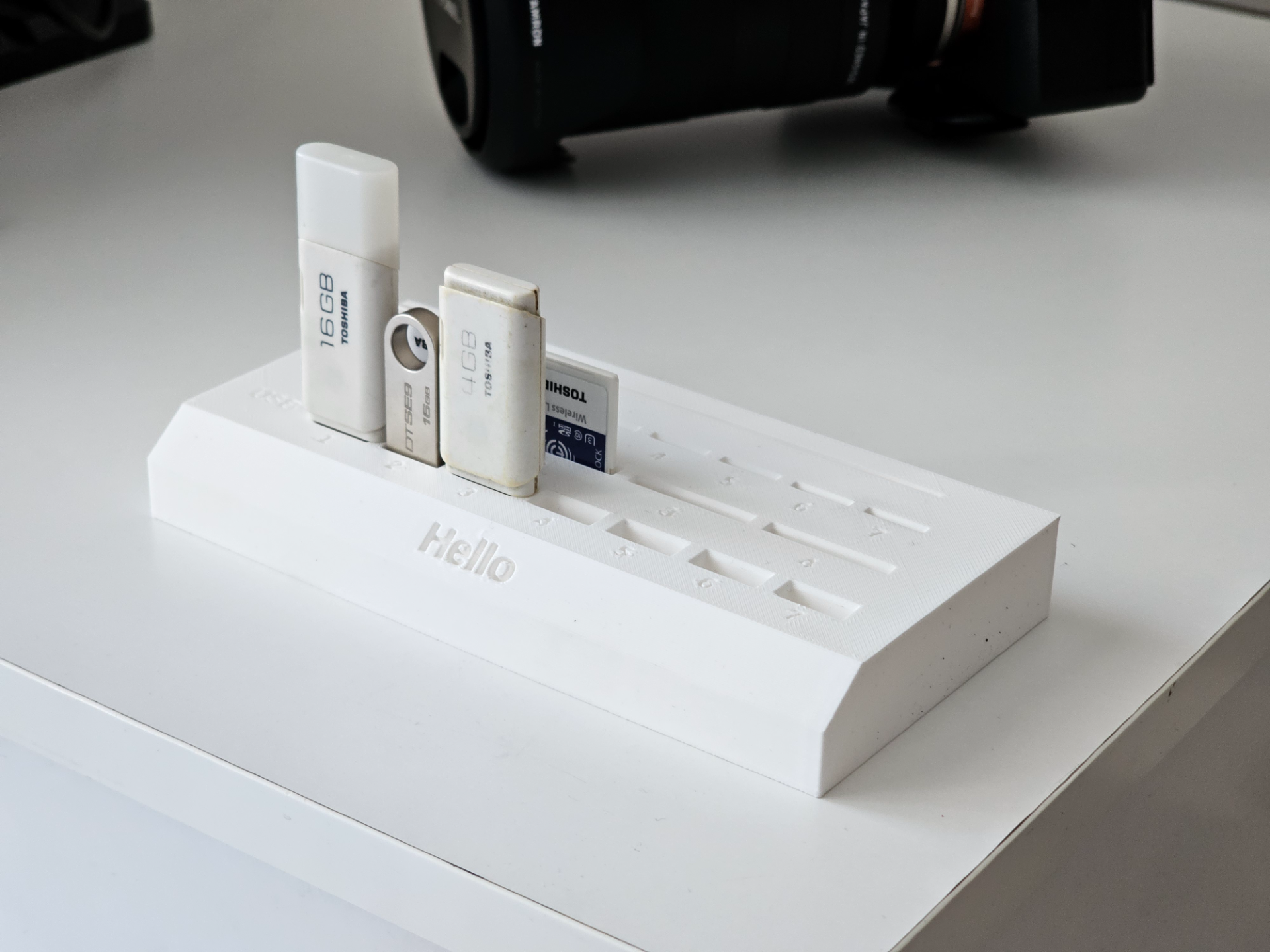 Parametric USB, SD & MicroSD Card Organizer