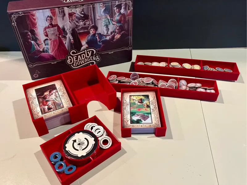 Deadly Dowagers Board Game Insert