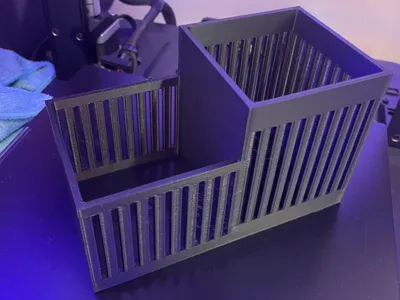 DUAL COMPARTMENT PEN HOLDER