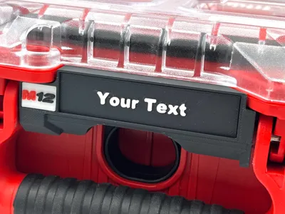 Customizable Tag for Milwaukee packout cases