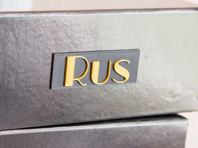 Art Deco Rus Name Plate
