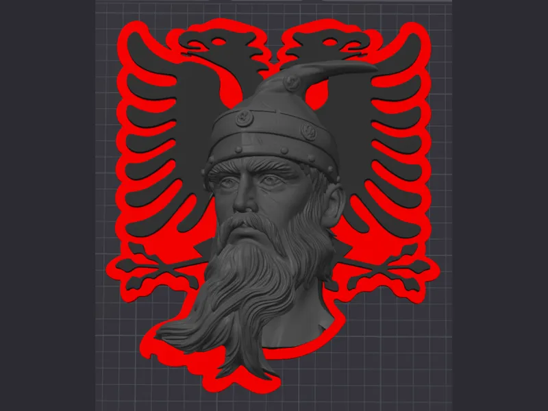 Skanderbeg 3D Wall Plaque