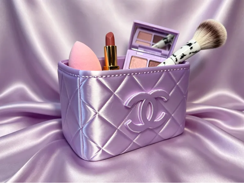 CHANEL 菱格大容量收纳盒 化妆盒 